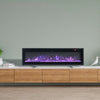 Electric Fireplace Media LED Wall Fire Wall Mounted / Standing Heater 40-100in