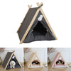 Folding Pets Teepee Tent Cat Dog Puppy Sleep Bed Tipi Play House Kennel Cushion