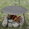 Cast Iron BBQ Griddle Pan Camping Picnic Standing Non Stick Grill Plate Skillet