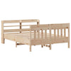 Bed Frame with Headboard 150x200 King Size Solid Wood Pine M4G6