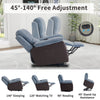 Electric Powered Lift Recliner Sofa Massage Heated Armchairs for Elderly Grey