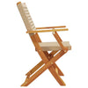 Brokky Folding Garden Chairs 6 pcs Beige Poly Rattan and Solid Wood,Folding W3F6