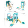 8IN1 Kids Double Slide Castle Climber Set Outdoor Playcentre Basketball/Football