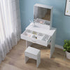 Modern Dressing Table Makeup Desk w/Sliding Mirror Shelves & Drawer Wooden Gifts
