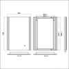 Illuminated LED Bathroom Mirror With Lights Touch Sensor Wall Mounted 500x700mm