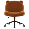 Cute Accent Chair Ergonomic Armless Office Chair with Wheels Height Adjustable