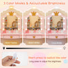 Kids Princess Vanity Table & Chair Set w/Pull-out Drawer & Stool-Pink