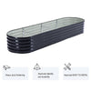 Galvanised Raised Bed Garden Outdoor Elevated Planter Box, Oval/L Shape/Ladder
