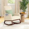 Modern Rocking Chair Upholstered Fabric Armchair Accent Glider Rocker Chair