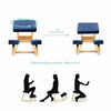 Ergonomic Wooden Chair Stool for Posture Correction Home and Office UK