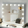 Hollywood Dressing Table Mirror Vanity Lighted Cosmetic 14 LED Dimmable Bulb UK