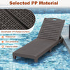 Patio Recliner Lounger Chaise Lounge Chairs Set of 2-Brown