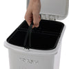 Kitchen Rubbish Waste Bin Recycling Dual Multi Compartment Pedal Dustbins Wheels