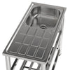 Catering Sink Commercial Shelves Steel Kitchen Work Table 1.0 Bowl Drainer Unit