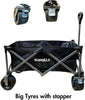 Folding Trolley 160L, Camping Garden Beach Trolley with Table Top 120kg weight