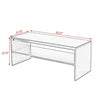 Coffee Table 2 Tiers Wood Tea Table Home Living Room Rectangle Table Black White