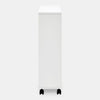 Bathroom Floor Storage Cabinet w/ 2 Sliding Doors Cupboard White 4 Wheels