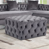 Chesterfield 70cm Extra Large Velvet Coffee Table Footstool Pouffe Seat Ottoman