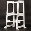3-in-1 Wooden Kids Step Stool Toddler White Learning Tower Kitchen Helper
