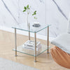 Nest Of 3 Nested Nesting Tables Side End Coffee Table Glass/Wood for Living Room