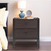 Industrial Wood Bedside Table 2 Drawers Storage Nightstand Sofa End Side Cabinet