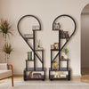 2pcs Plant Stand Rolling Heart Shaped Storage Display Shelf Flower Pots Holder