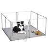 XXL Acrylic Dog Playpen Fence Safe Round Corner Guard Pet Whelping Box Cage Bed