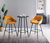 2 X Bar Stools Velvet Breakfast Chair Kitchen High Counter Stool Pub Restaurant