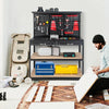 Metal Work Bench Garage Worktable Storage Table W/ Pegboard Shelves & Drawers
