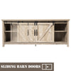 Wooden TV Cabinet Entertainment Center Sliding Door TV Stand for 60” TV Grey