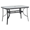 Outdoor Glass Metal Frame Bistro Dining Table Cocktail Table Garden Patio Table