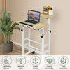 2-Tier Adjustable Standing Desk Mobile Sit Stand Desk Office Laptop Cart