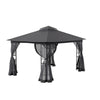 Large Party Gazebo 13x10ft - Weatherproof Mesh Side Panels Included