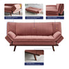 3 Seater Rose Pink Velvet Sofa Bed - Mondaine
