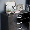 High Gloss Chest Of Drawers Bedside Cabinet Tall Wide Storage Bedroom Furniture