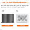 Radiator Cover Adjustable White Painted MDF Wood Cabinet Traditional Furniture