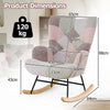 Upholstered Nursery Rocker Accent Chair Tufted Wingback Leisure