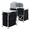 Folding Outdoor Camping Kitchen Cupboard Unit Storage Stand Food Pre Work Table