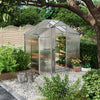 4x6FT Walk-In Greenhouse Polycarb PC Panel Aluminium Frame W/ Door Window Vent