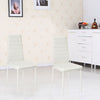 White Glass Dining 2/4/6PCS Faux Leather Chairs Kitchen Dinner Kitchen Furniture