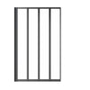 Over Bath Shower Screen 4 Folding Black Frame Safety Clear Glass Panel 1000x1400