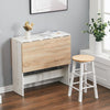 Drop Leaf Table Folding Kitchen Desk Extendable Dining Table Storage SpaceSaving