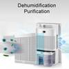 Portable 2.2L Dehumidifier with Air Purifier Home Condensation Moisture Damp UK
