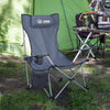 Folding Outdoor Chair Camping Garden Fishing Recliner Seat Furniture w/ Footrest