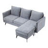 3 Seater L-Shaped Corner Sofa Click-Clack Couch Settee w/Reversible Chaise