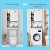 Over-The-Toilet Storage Cabinet 4-Tier Washing Machine Rack W/Adjustable Shelves
