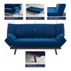 3 Seater Navy Blue Velvet Sofa Bed - Mondaine
