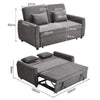 Convertible 2 Seater Sofa Bed Pull out ArmChair Folding Recliner Sleeper+Pillows