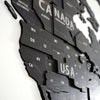 Colorfull Worlds 3D Wooden World Wall Art, Multilayered Travel Wall Art