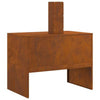 Fire Pit with Chimney 80x50x96 cm Weathering Steel